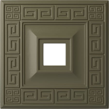 Ekena Millwork Eris Ceiling Medallion (Fits Canopies up to 9 7/8"), 18"W x 18"H x 3 1/2"ID x 1 1/8"P, Spartan Stone CM18ERSSF